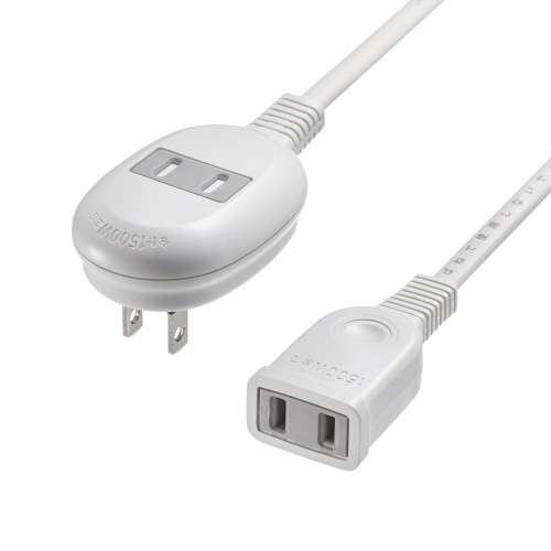 TAP-B8-1K【プラス1個口延長コード（2P・1個口＋1個口・1m・ホワイト