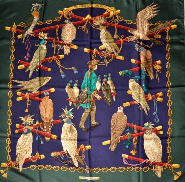 Les oiseaux du roy green - Hermès Scarf Details | Scarf Sage