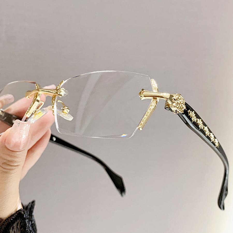 縁なしメガネ クロムハーツ風 星[品番：DCTW0004580]｜Decorative