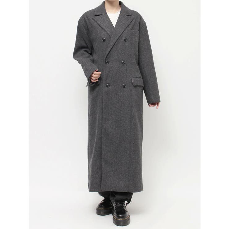 ダブルブレストロングコート[品番：MKSW0060031]｜jouetie（ジュエティ