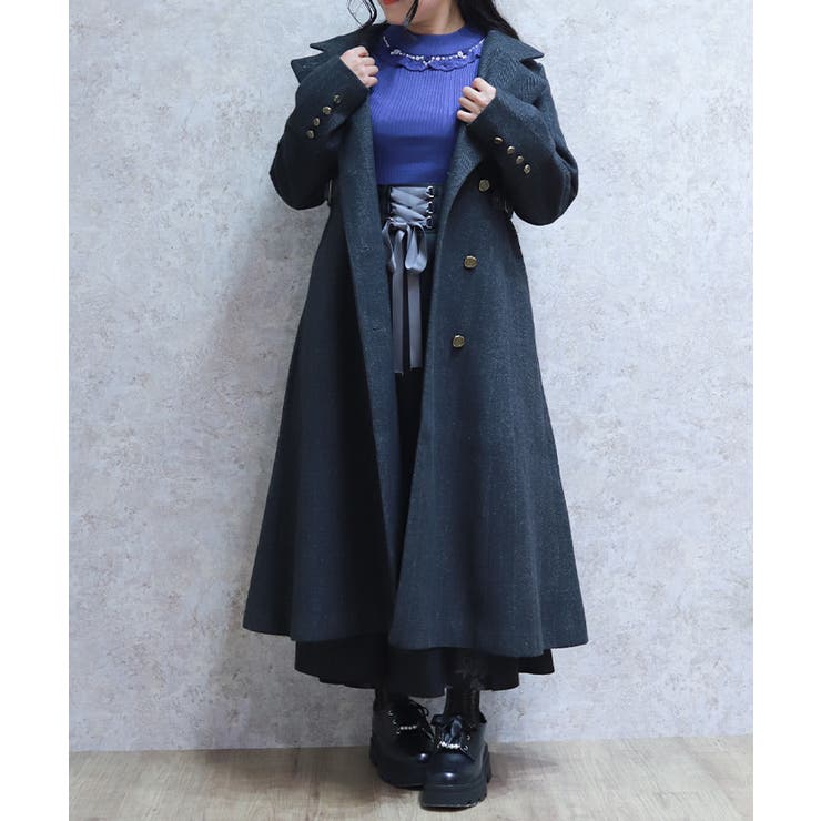 2WAYカラーロングコート[品番：IGAW0007087]｜axes femme