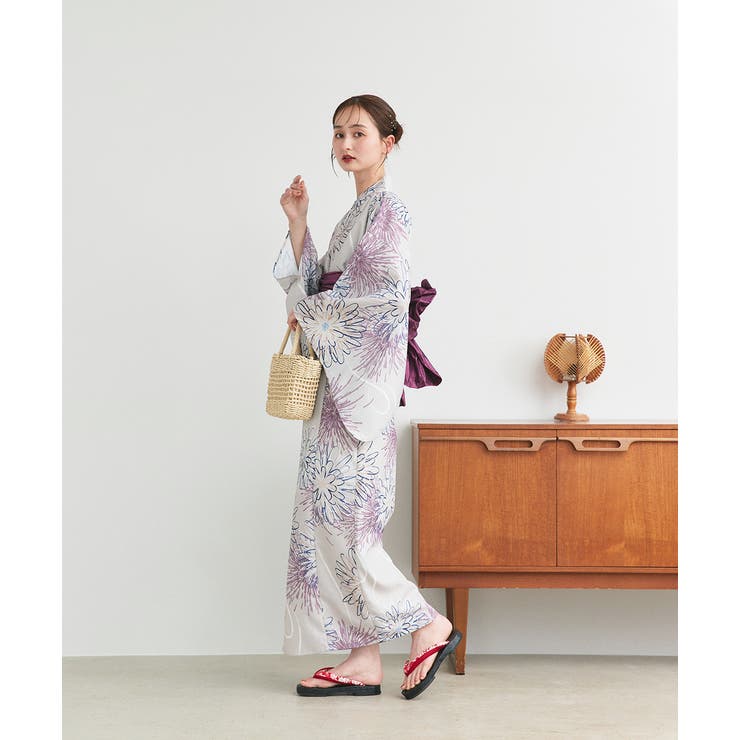 3点セット 花火柄セパレート2WAY浴衣セット[品番：ADEW0004920]｜ad
