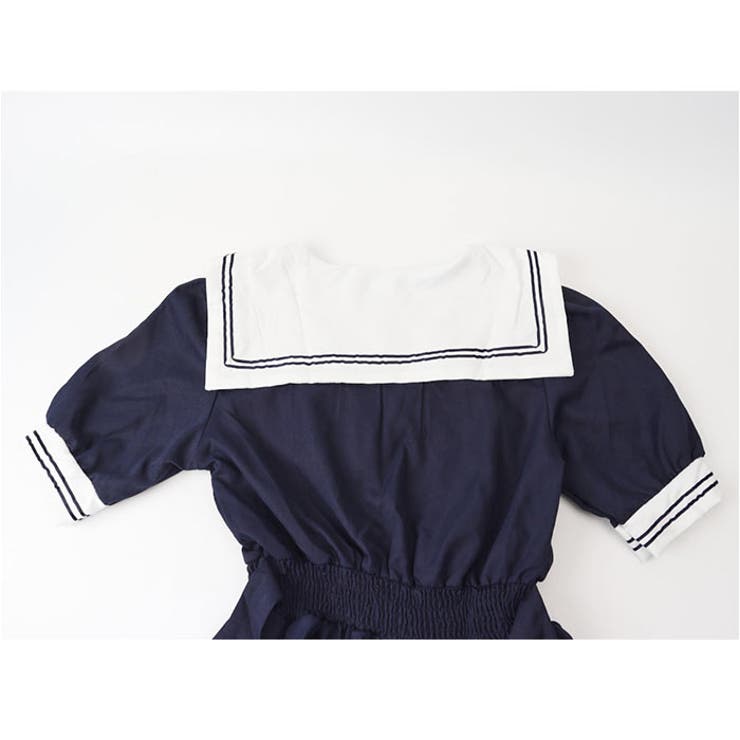 セーラー ワンピース 半袖[品番：BCYW0030347]｜BACKYARD FAMILY