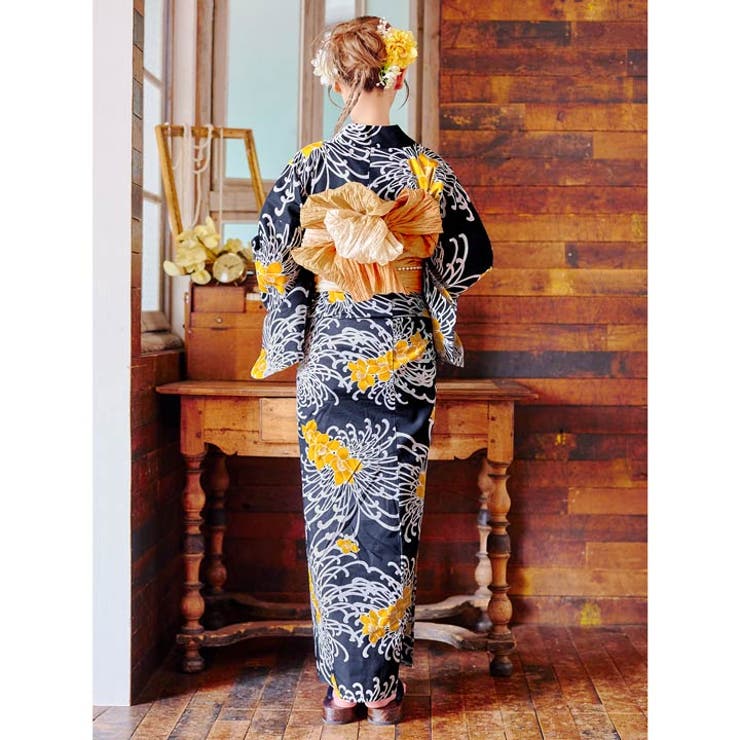 濃紺×乱れ菊柄浴衣【2025年新作 YUKATA by[品番：DY000032339]｜Dazzy
