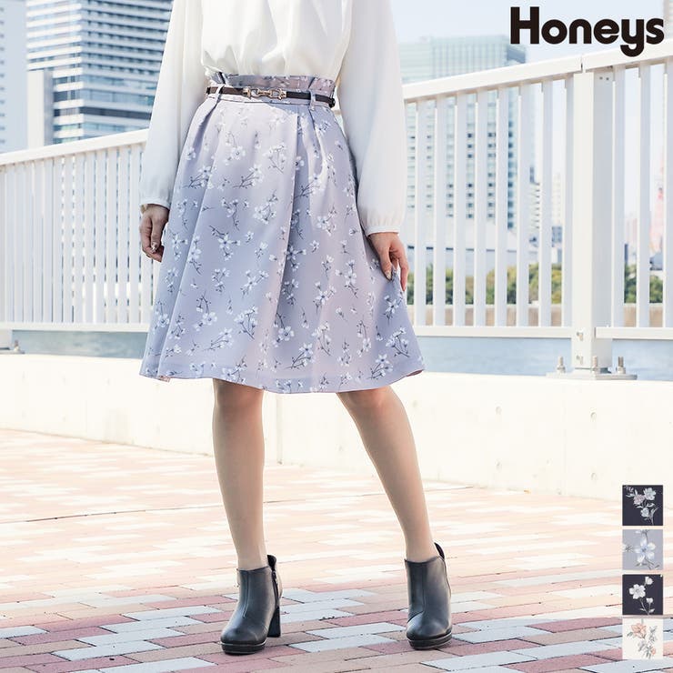 スカート フレアスカート ひざ丈[品番：HNSW0004779]｜Honeys