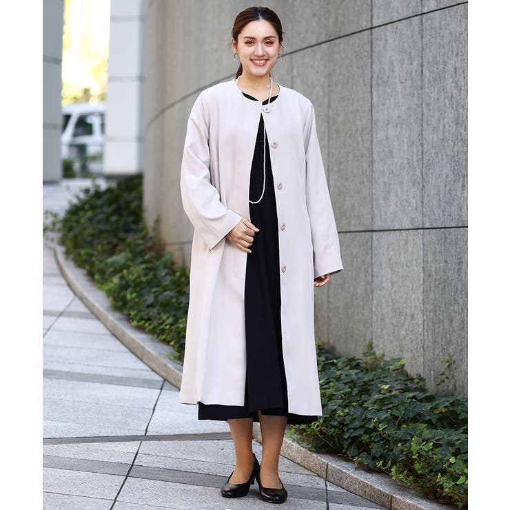 新品‼️EYN VAS ロングノーカラーコート DWELLING OUTER 新品‼️EYN