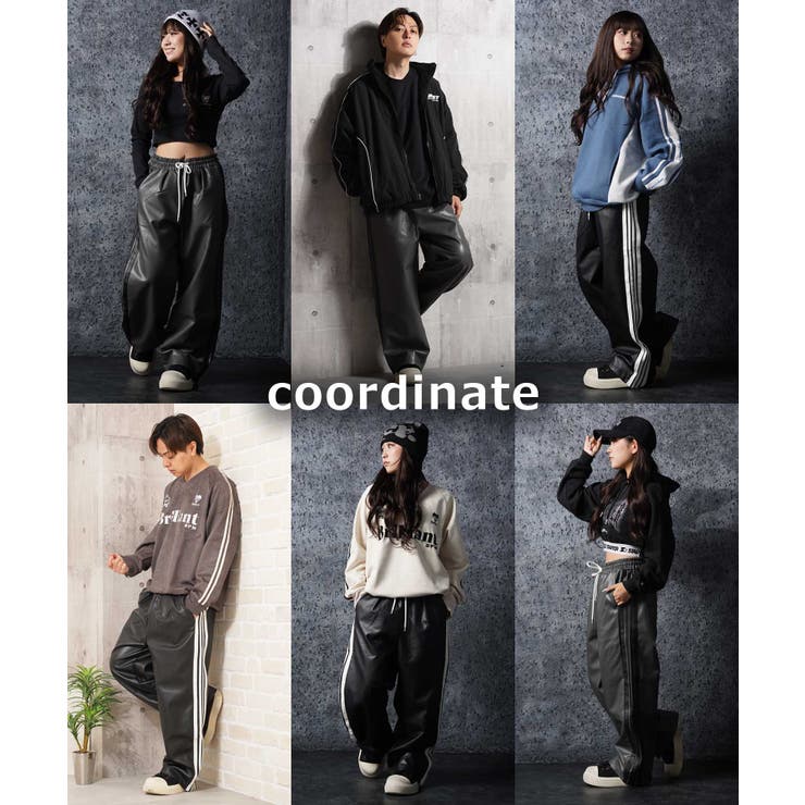 PU レザー ワイドパンツ[品番：OCGW0003888]｜ONE 4 PREMIUM（ワン