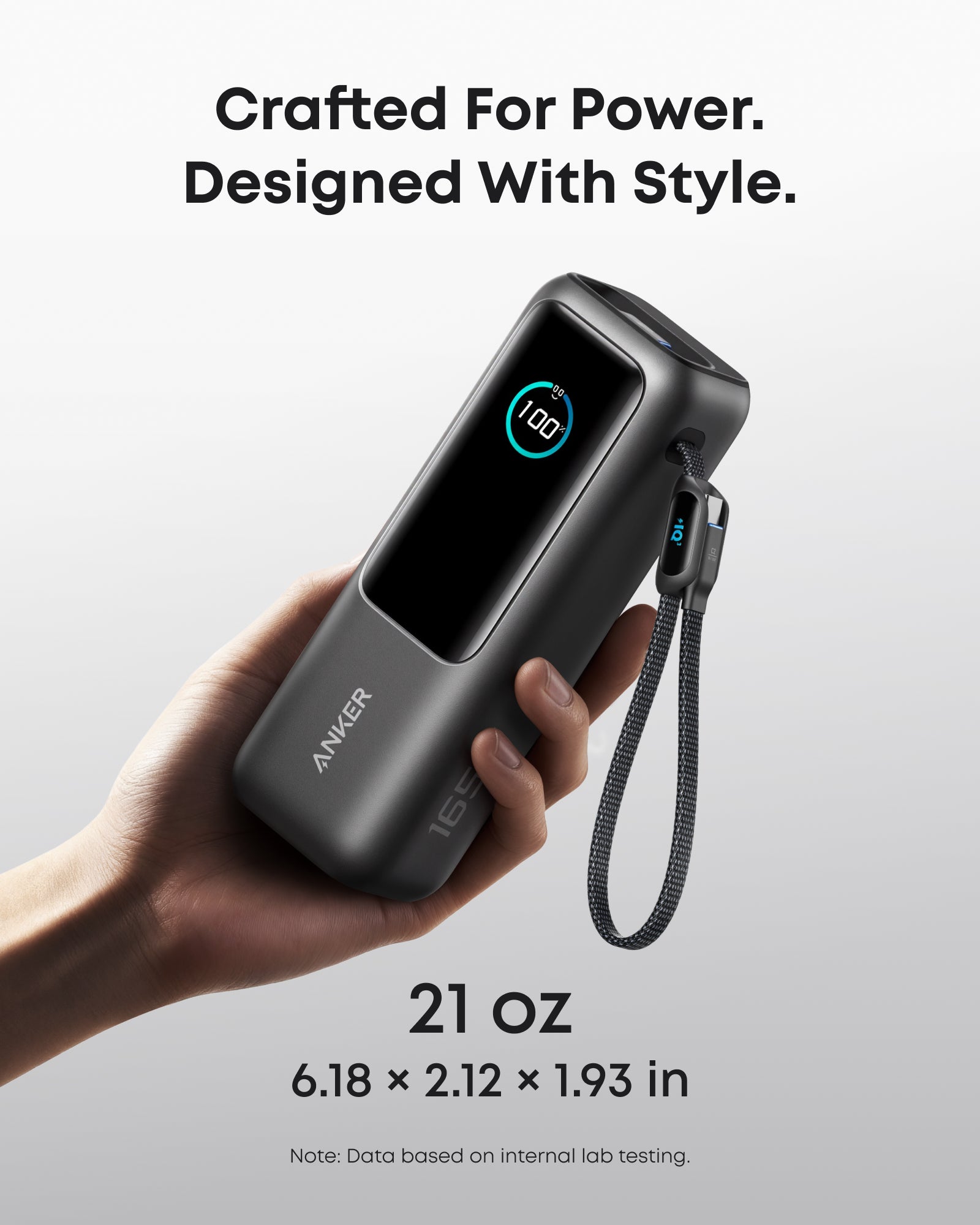Anker Laptop Power Bank (25K, 165W, Built-In and Retractable