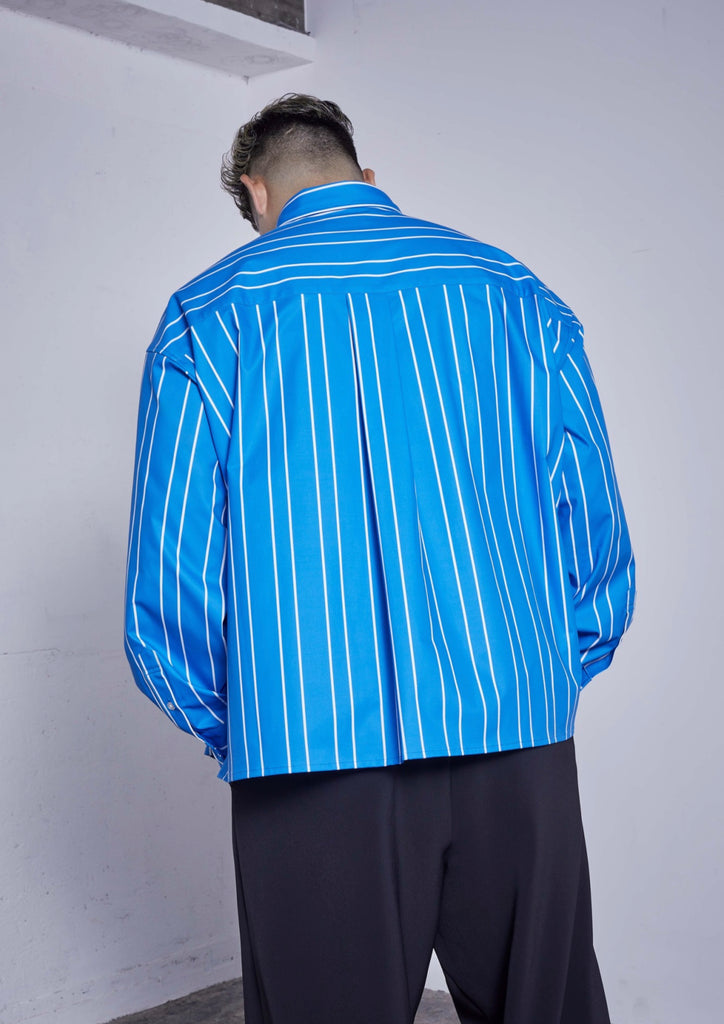BIG STRIPE SHIRT ROYALBLUE – carorie