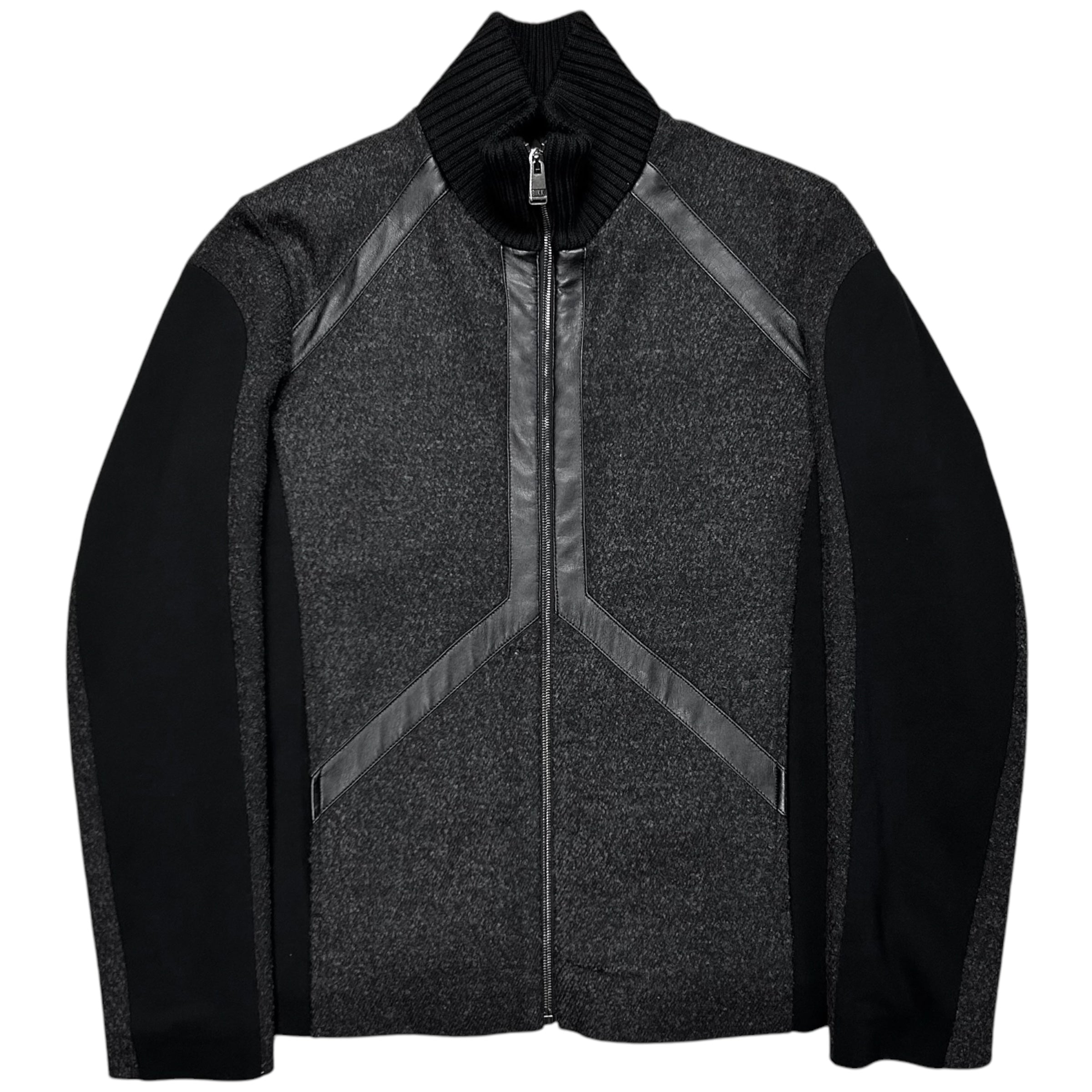Vertical Rags - Dirk Bikkembergs Multi Fabric Padded Panel Zip