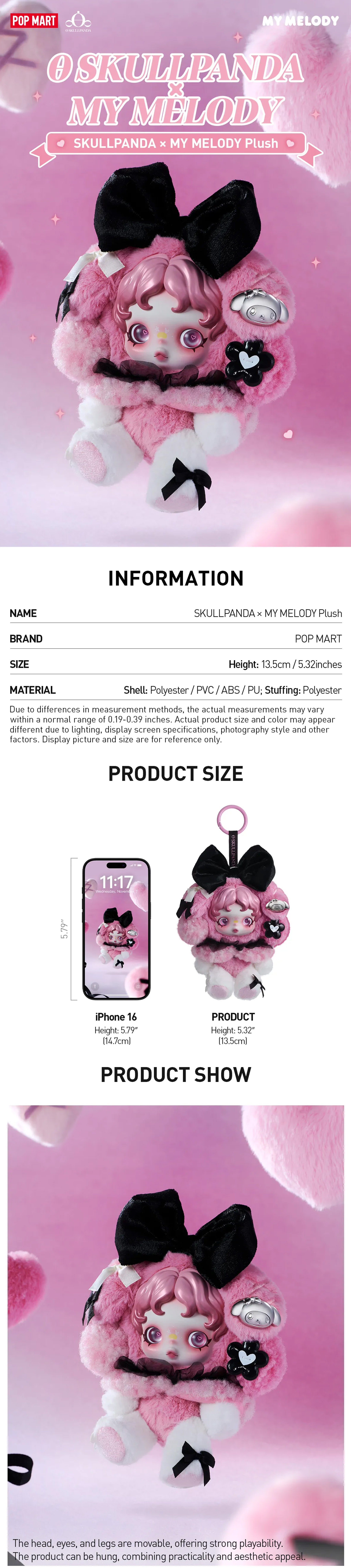 SKULLPANDA × MY MELODY Plush