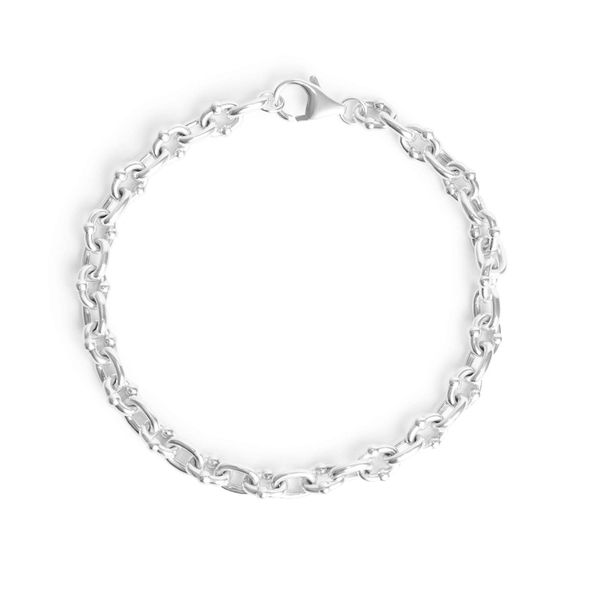 Greg Yüna | Thick Silver Umlaut Link Bracelet