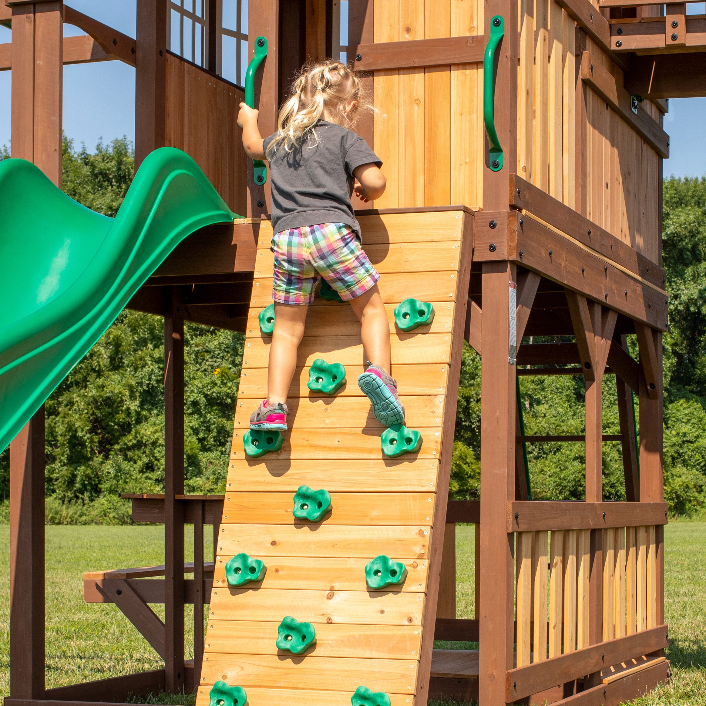 Skyfort II Swing Set with Wave Slide