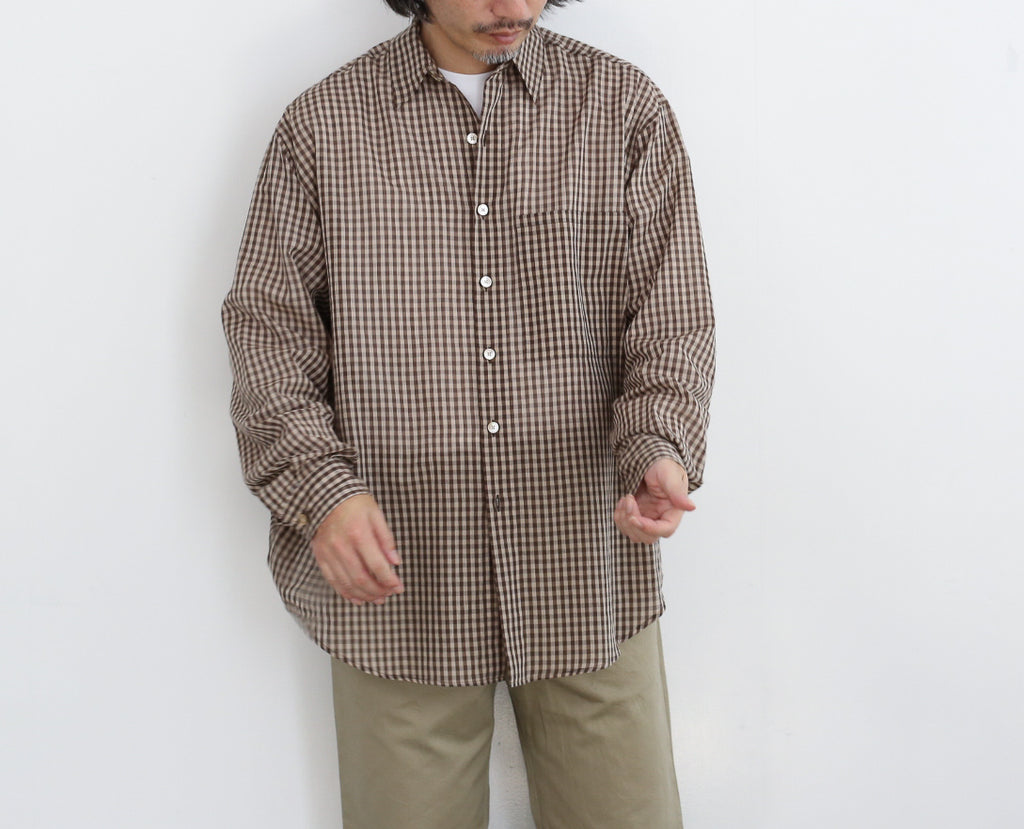 AURALEE AIRY LIGHT COTTON CHECK BIG SHIRT & P/O SHIRT – Chum!