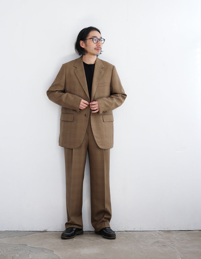 AURALEE. BLUEFACED WOOL JACKET & TWO-TUCK SLACKS – Chum!