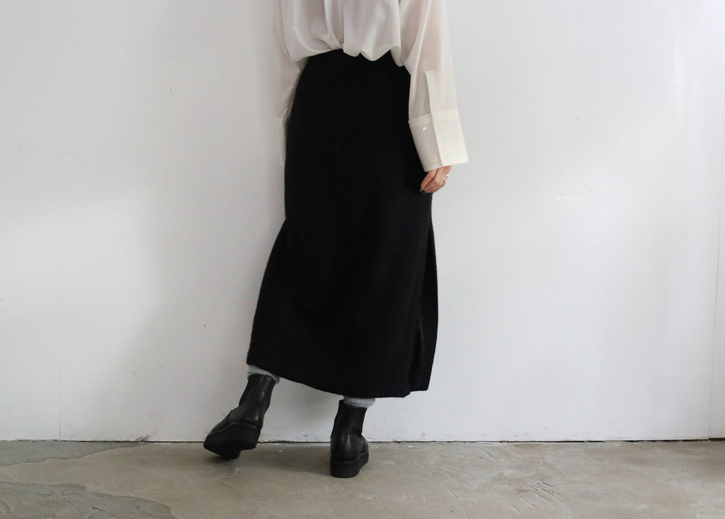 AURALEE BRUSHED ALPACA WOOL MELTON HALF COAT/SKIRT/LARGE STOLE – Chum!