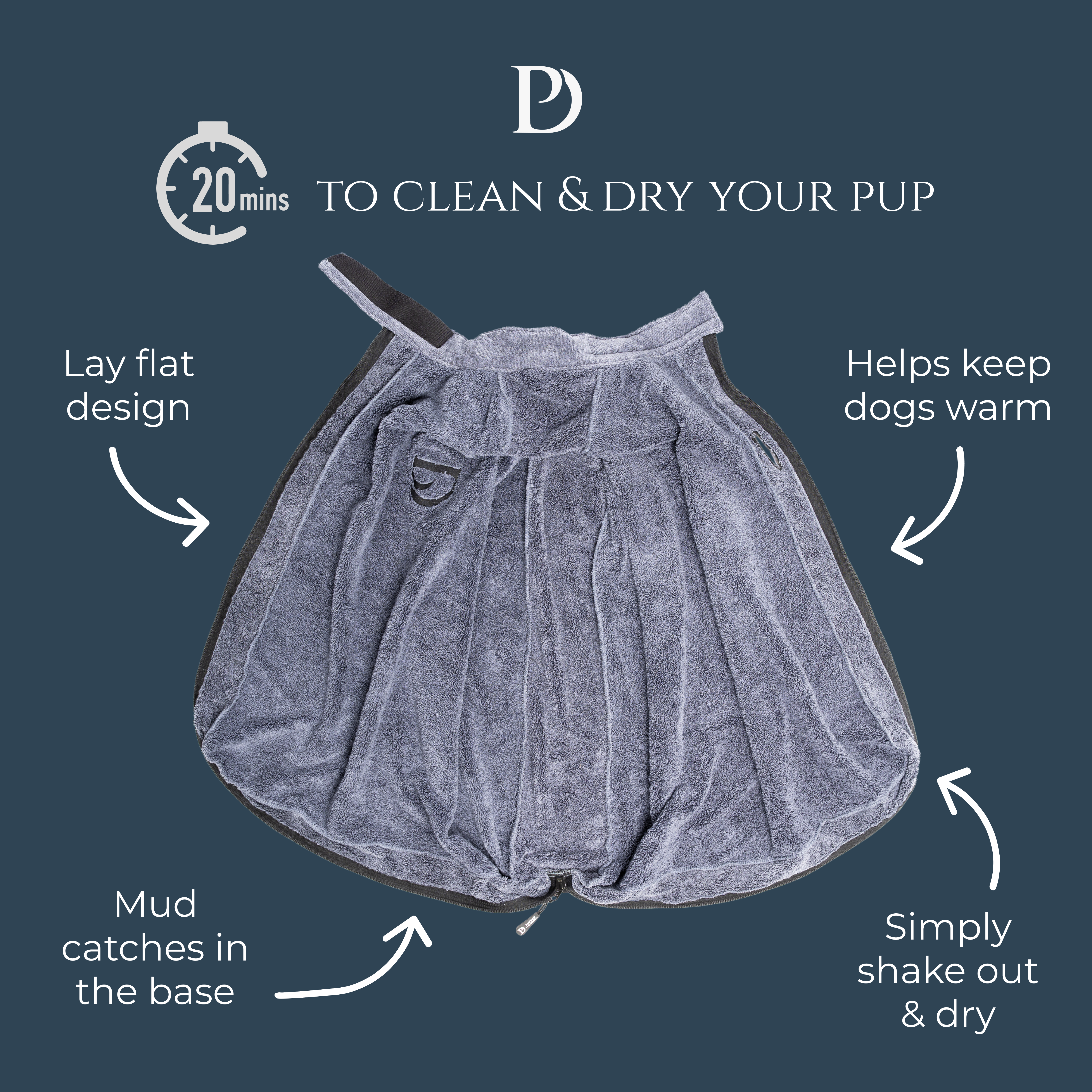Luxury Dog Drying Bag for Muddy Walks & Cars | Pawdaw of London