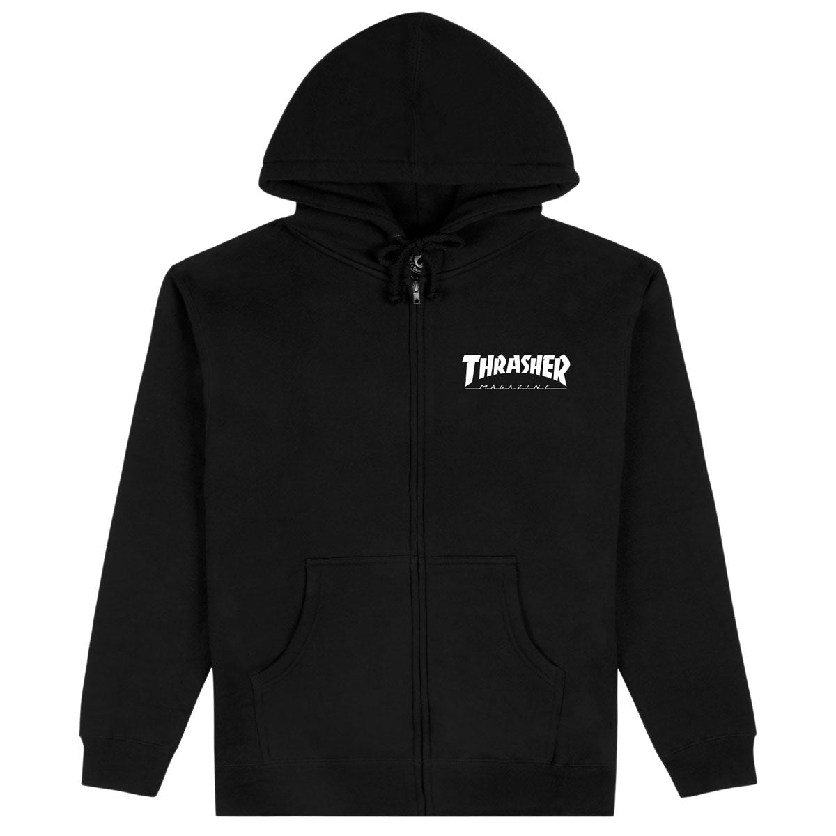 Thrasher Logo Zip Up Hoodie - Black – CCS
