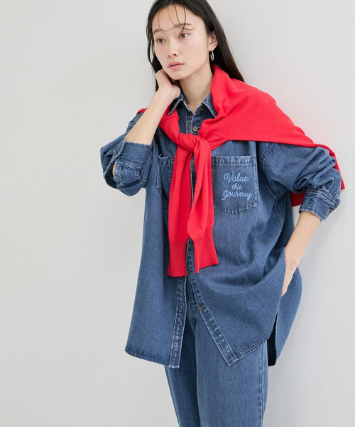LE CERCLE par ropé(ル セルクル パー ロペ) / 刺繍入りデニムシャツ