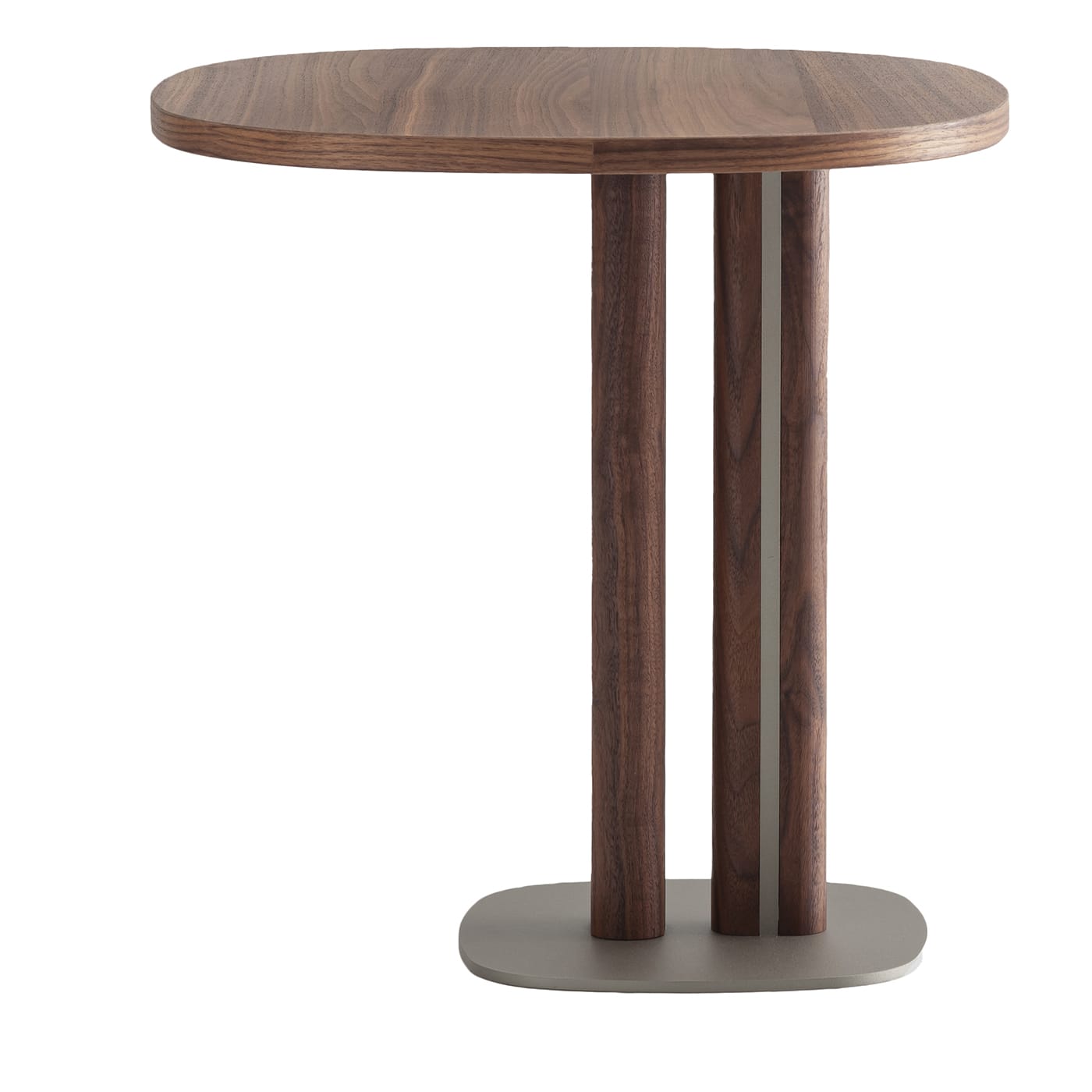 Manhattan Small Asymmetrical Walnut Side Table Morica Design