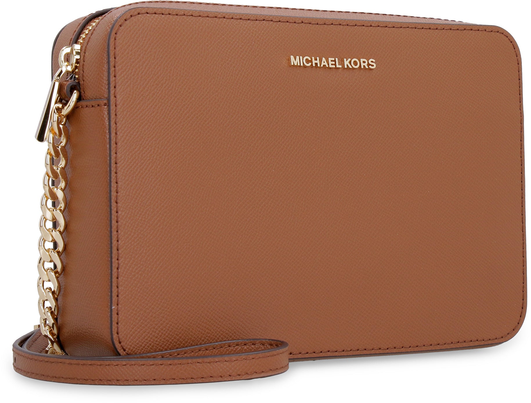 MICHAEL MICHAEL KORS - Jet Set leather crossbody bag Saddle Brown