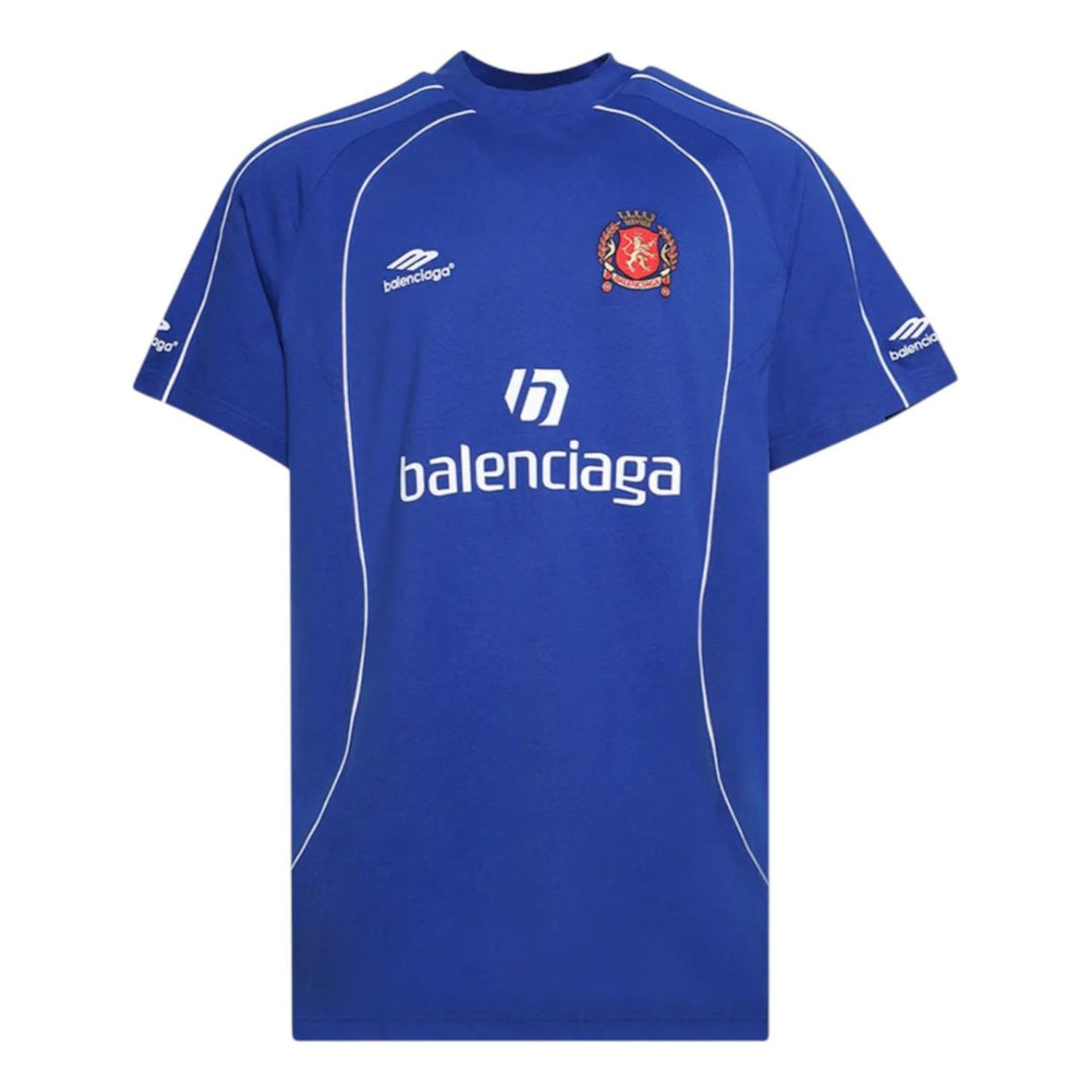 Balenciaga Soccer Oversized Jersey 'Blue' 777705TSVG84011