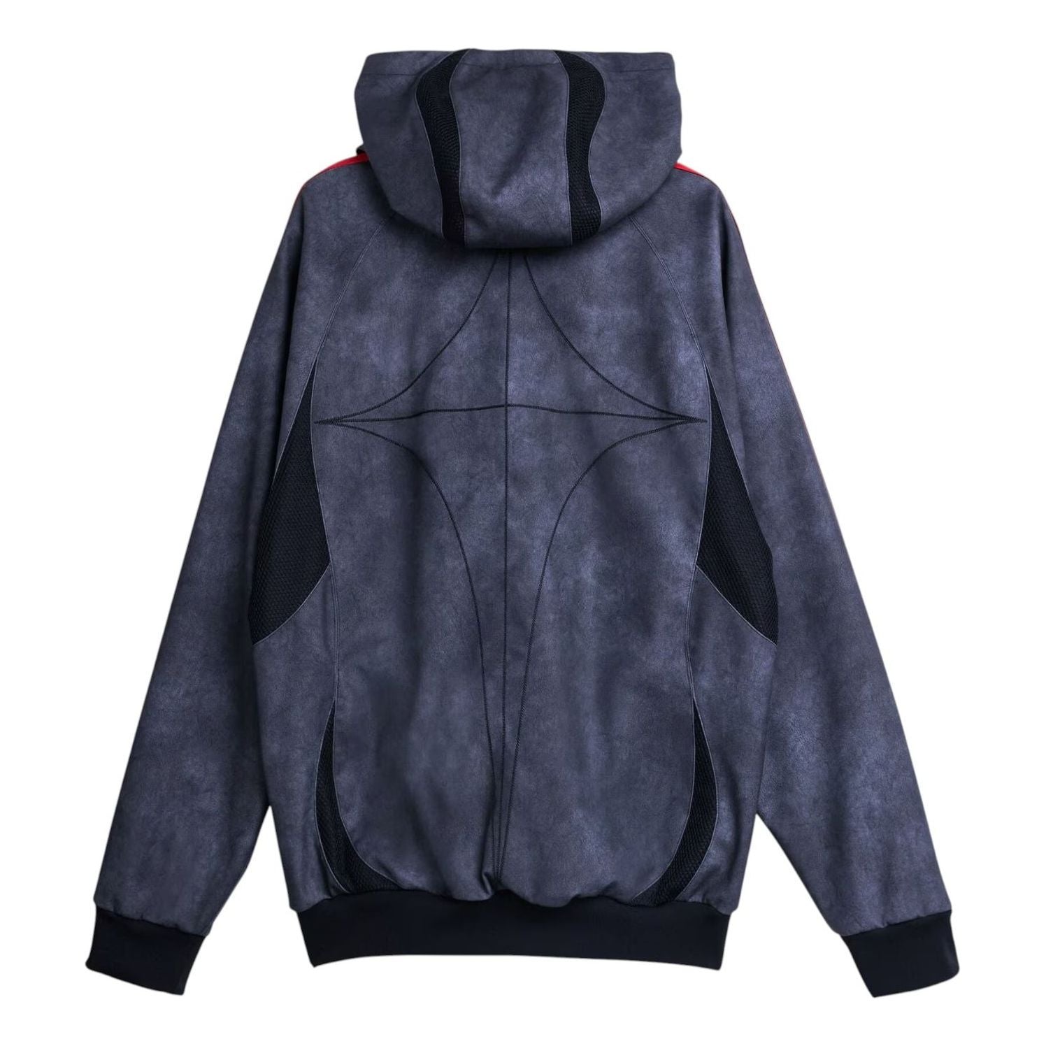 adidas x THUG CLUB TEAMGEIST Faux Leather Jacket 'Black Antique