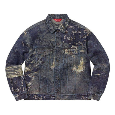 Supreme John Coltrane A Love Denim Harrington Jacket 'Teal White