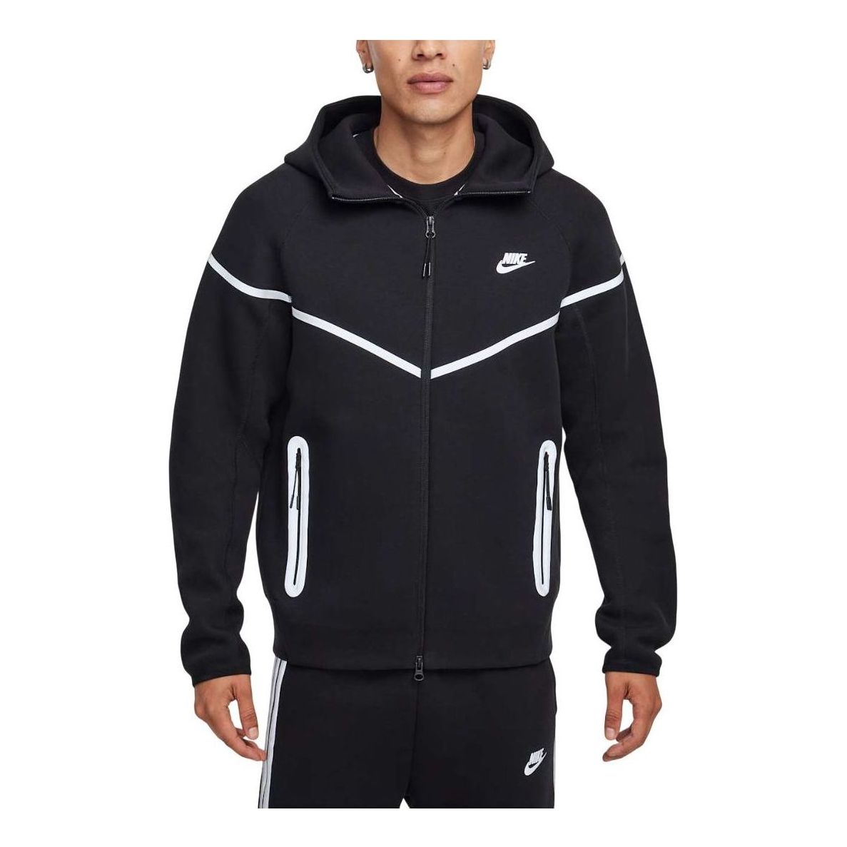 Nike Tech Fleece Windrunner Reflective Hooded Jacket 'Black Bemis