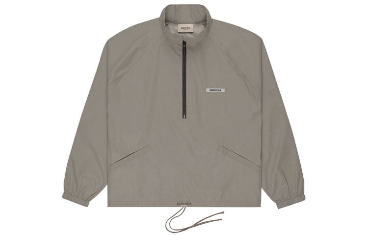 Fear of God Essentials FW20 Half Zip Track Jacket 'Cement' FOG