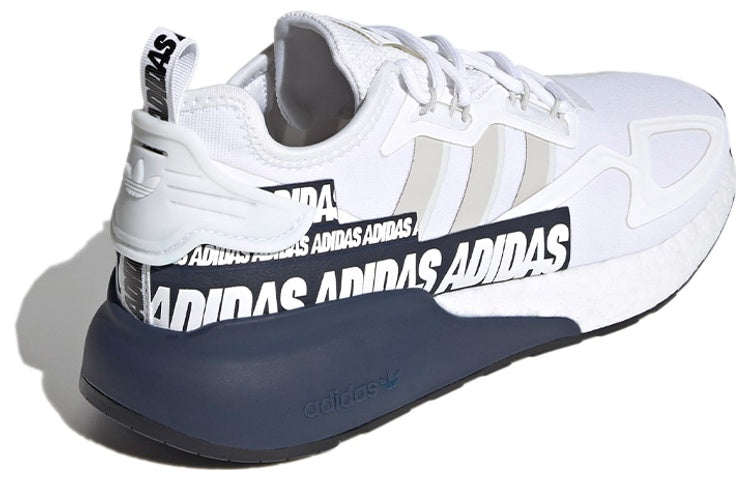 adidas ZX 2K Boost 'Bold Logo Graphic - White Navy' FX7036