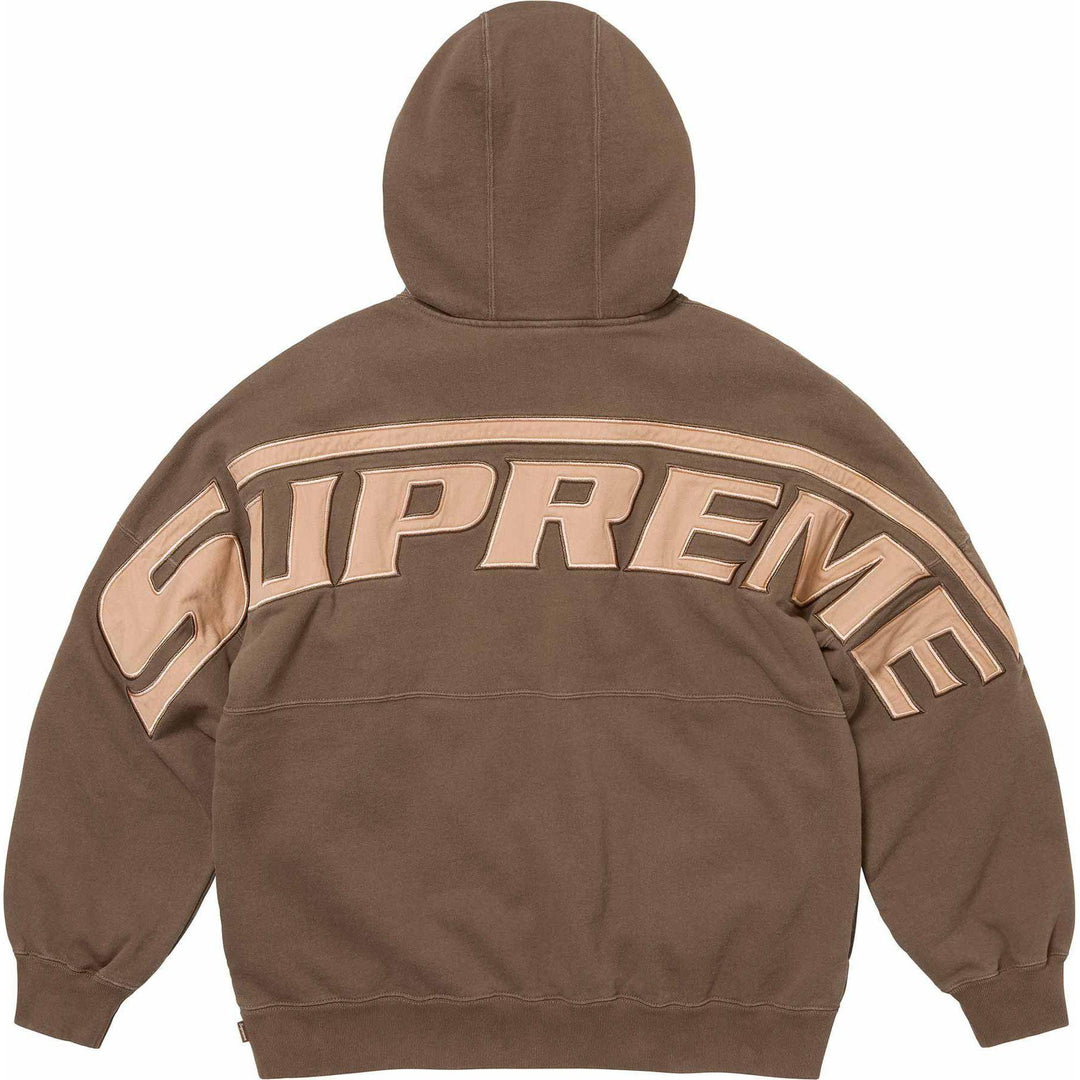 Supreme Wrapped Half Zip Hooded Sweatshirt 'Brown Tan' SUP-SS24-176