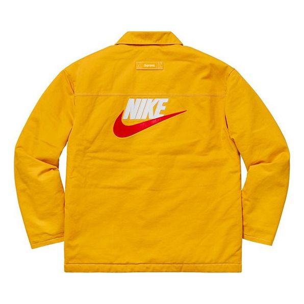 Supreme FW18 x Nike Double Zip Quilted Work Jacket Mustard SUP