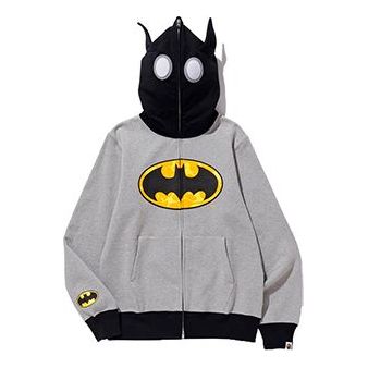 BAPE x DC Batman Full Zip Grey DC Crossover Unisex Gray 1F23-115-915