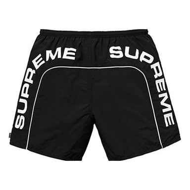 Supreme SS18 Terry Logo Short Black Alphabet LOGO Shorts Unisex