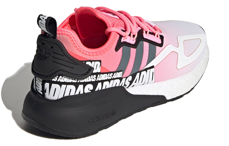 WMNS) adidas ZX 2K Boost 'Wordmark Heel Stripe - Semi Solar Red