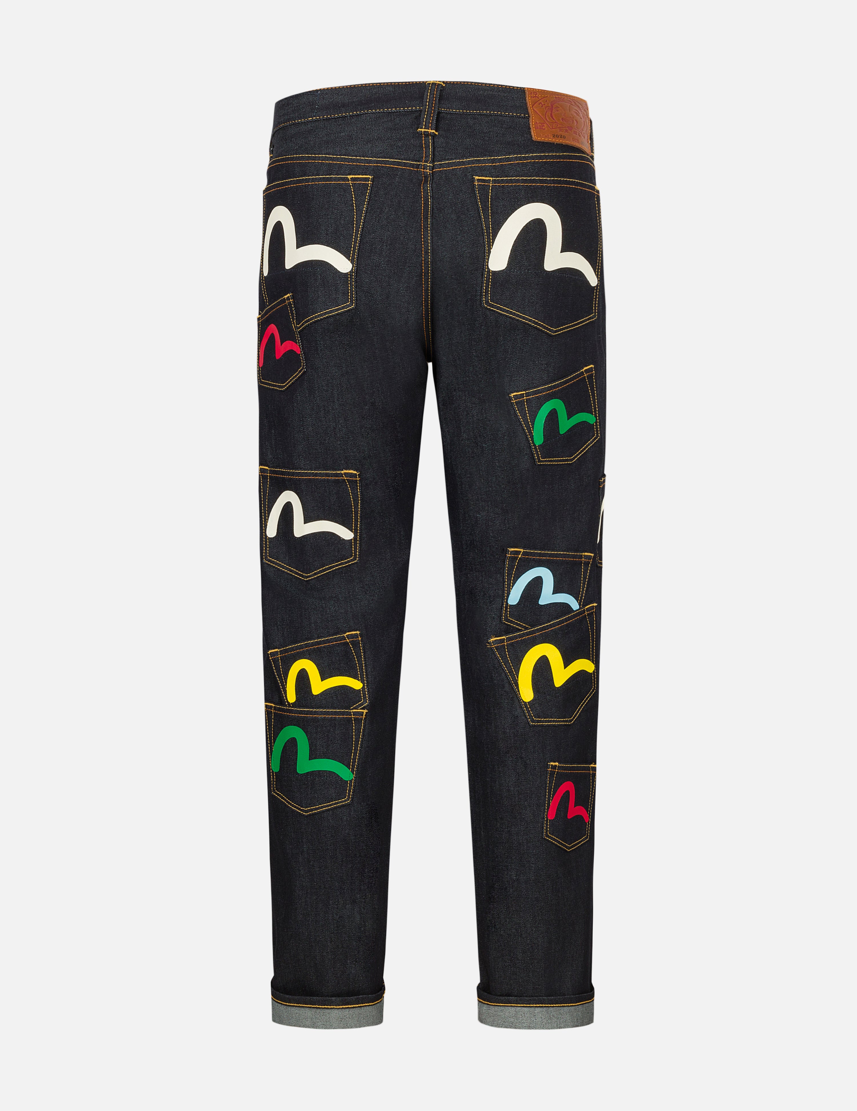 Graffiti-Style Daicock Print Slim Fit Jeans #2010 – EVISU