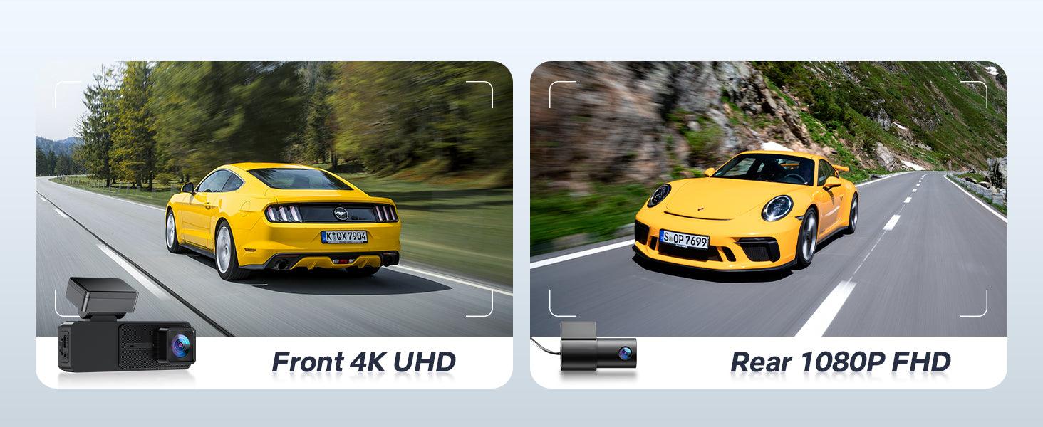 GKU D700 4K+1080P 5G WiFi GPS 3.18 Inch Touch Screen Dash Cam