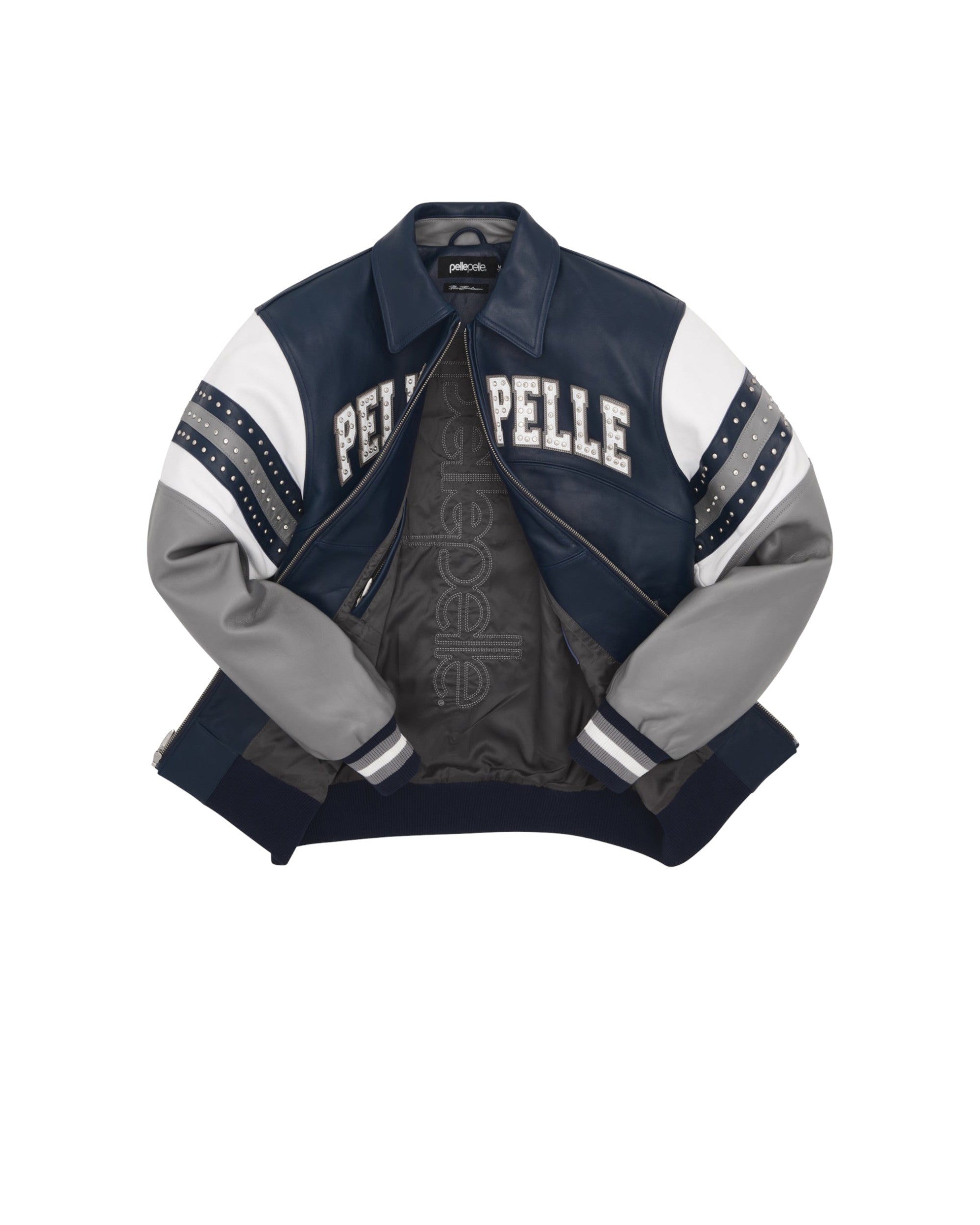 PELLE PELLE バックロゴ オールレザースタジャン デタッチャブル 38