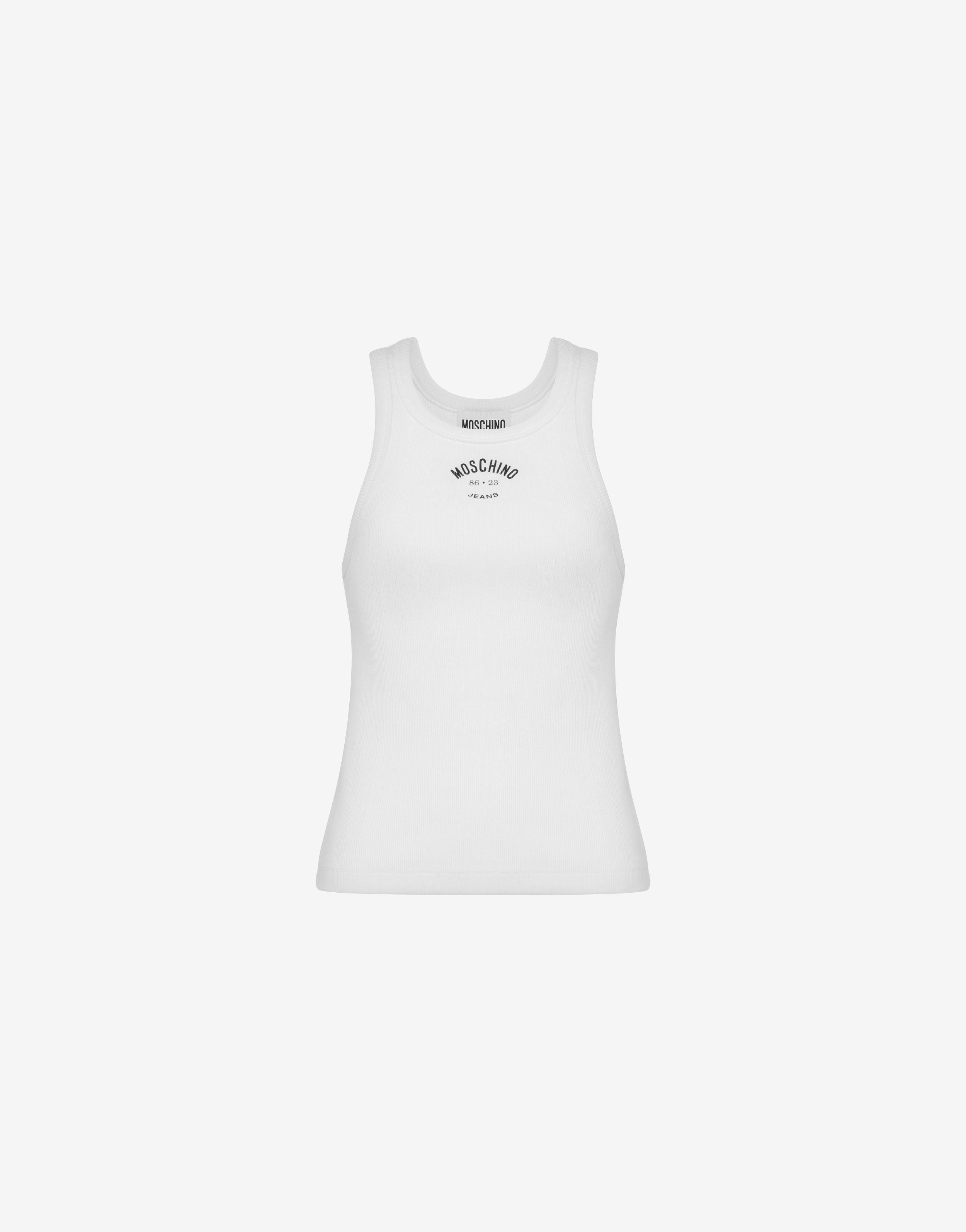 Stretch cotton tank top Moschino Jeans | Moschino