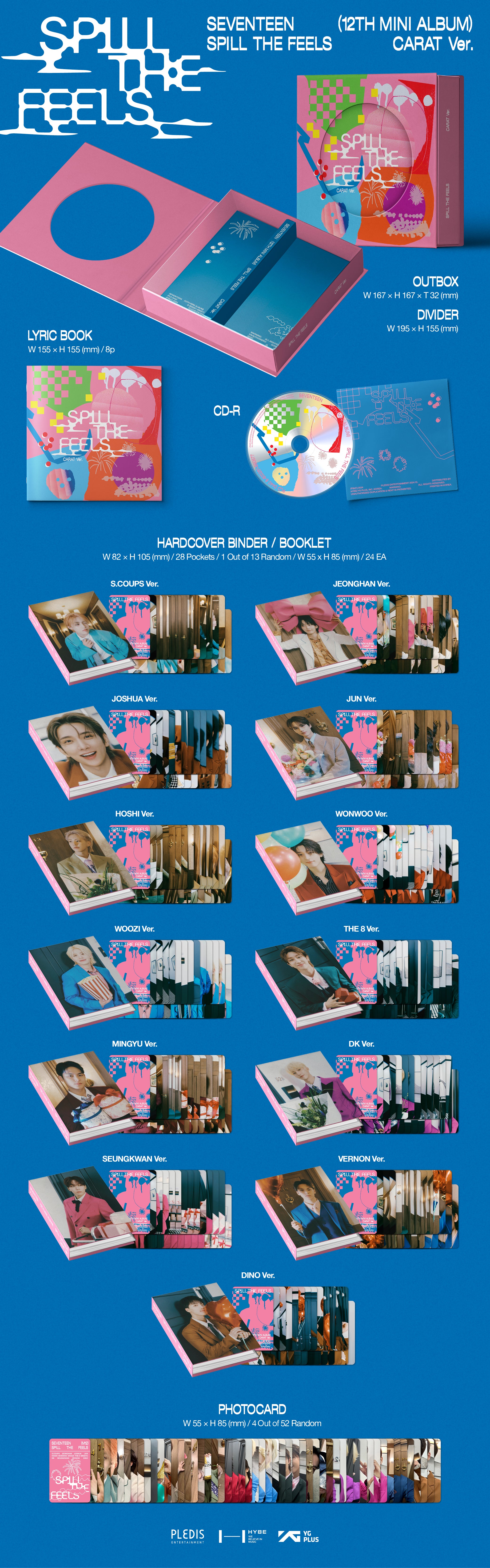 Kpop Album Wholesale SEVENTEEN - 12th Mini Album [SPILL THE FEELS