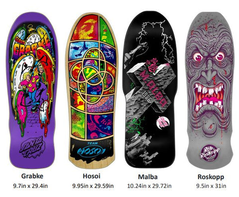 Santa Cruz Holiday 2023 reissues (Grabke Melting Clock, Hosoi