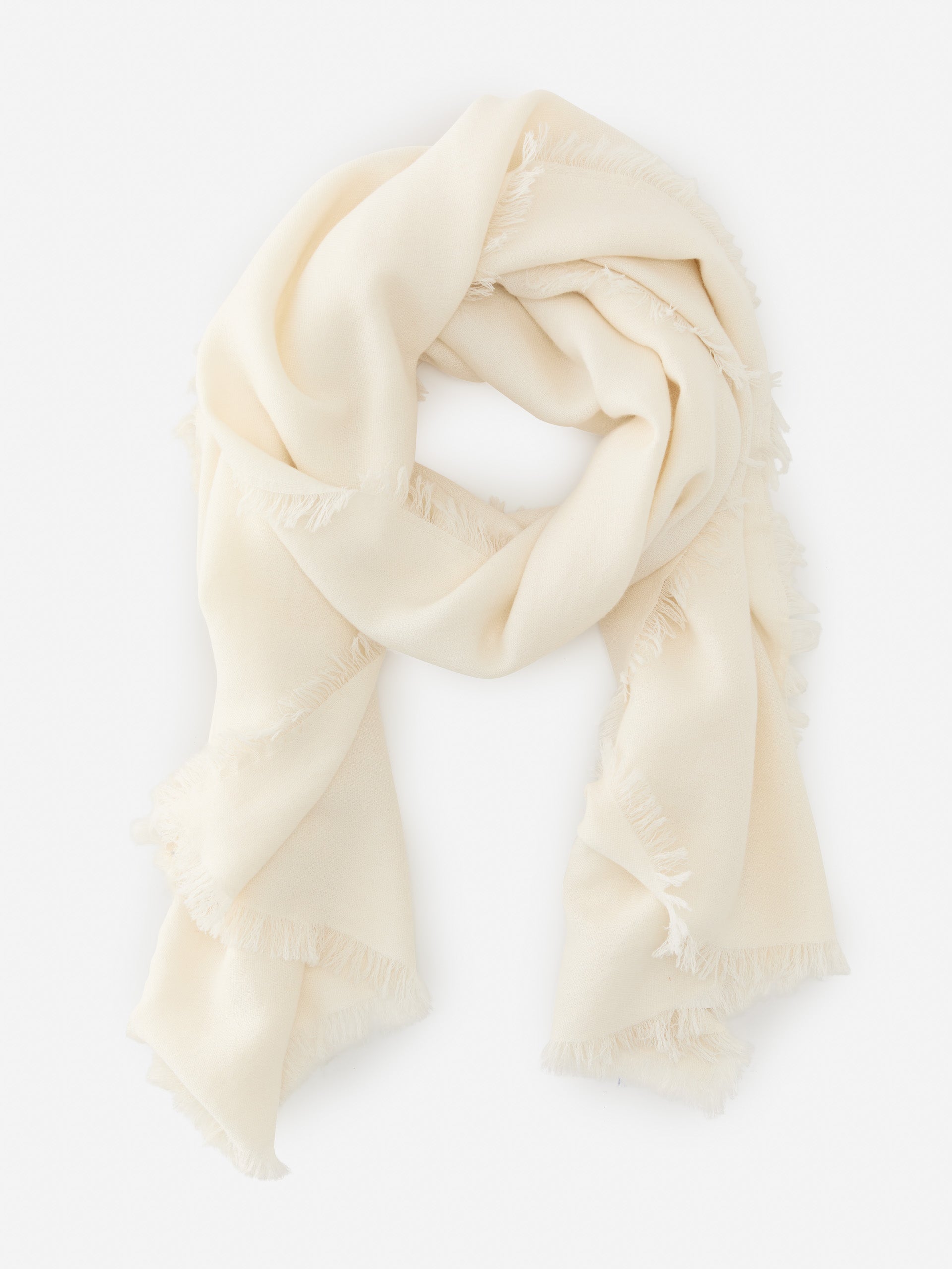 Ivory Solid Carey Cashmere Scarf | Women's Scarves | J.McLaughlin