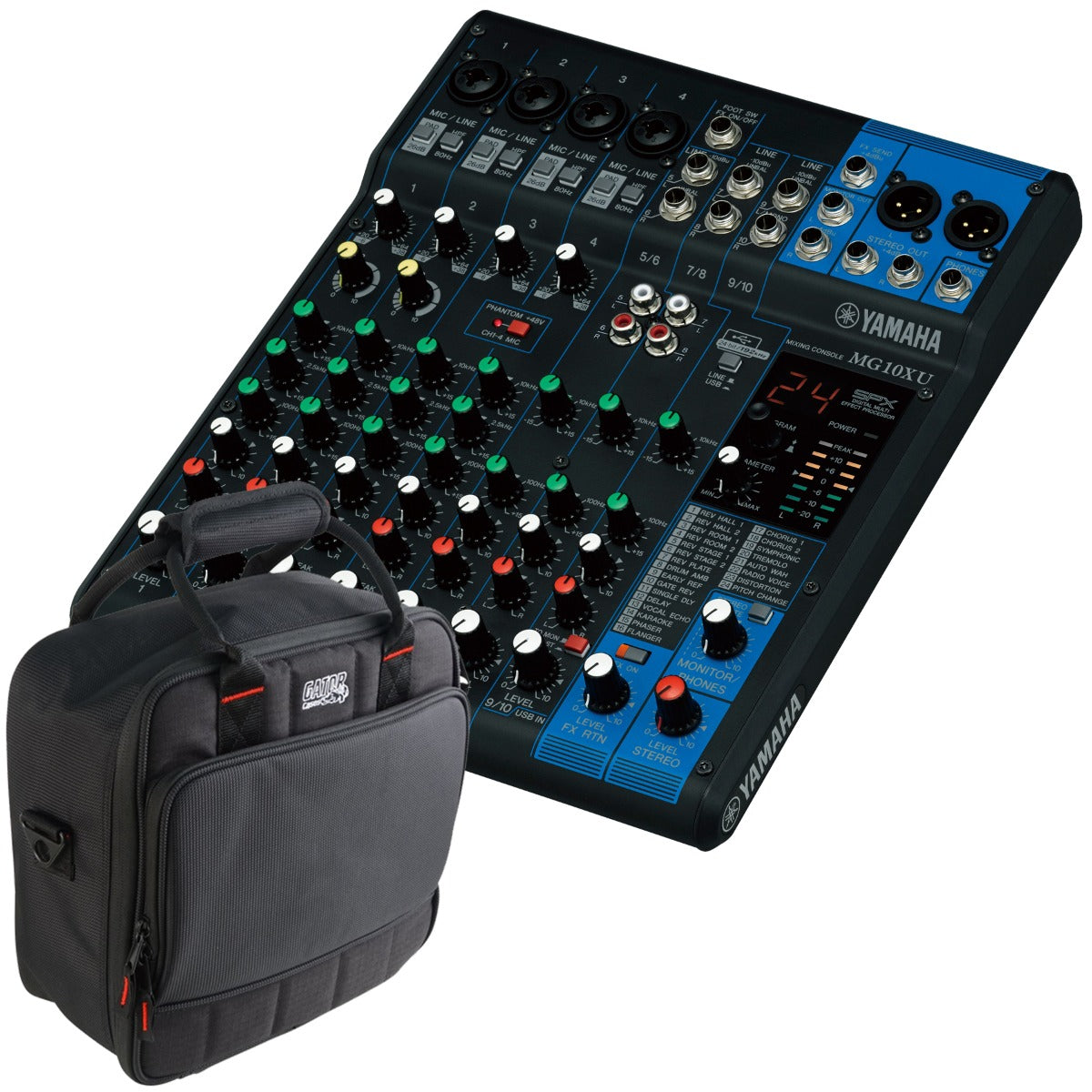 Yamaha MG10 10-Channel Compact Stereo Mixer CARRY BAG KIT – Kraft