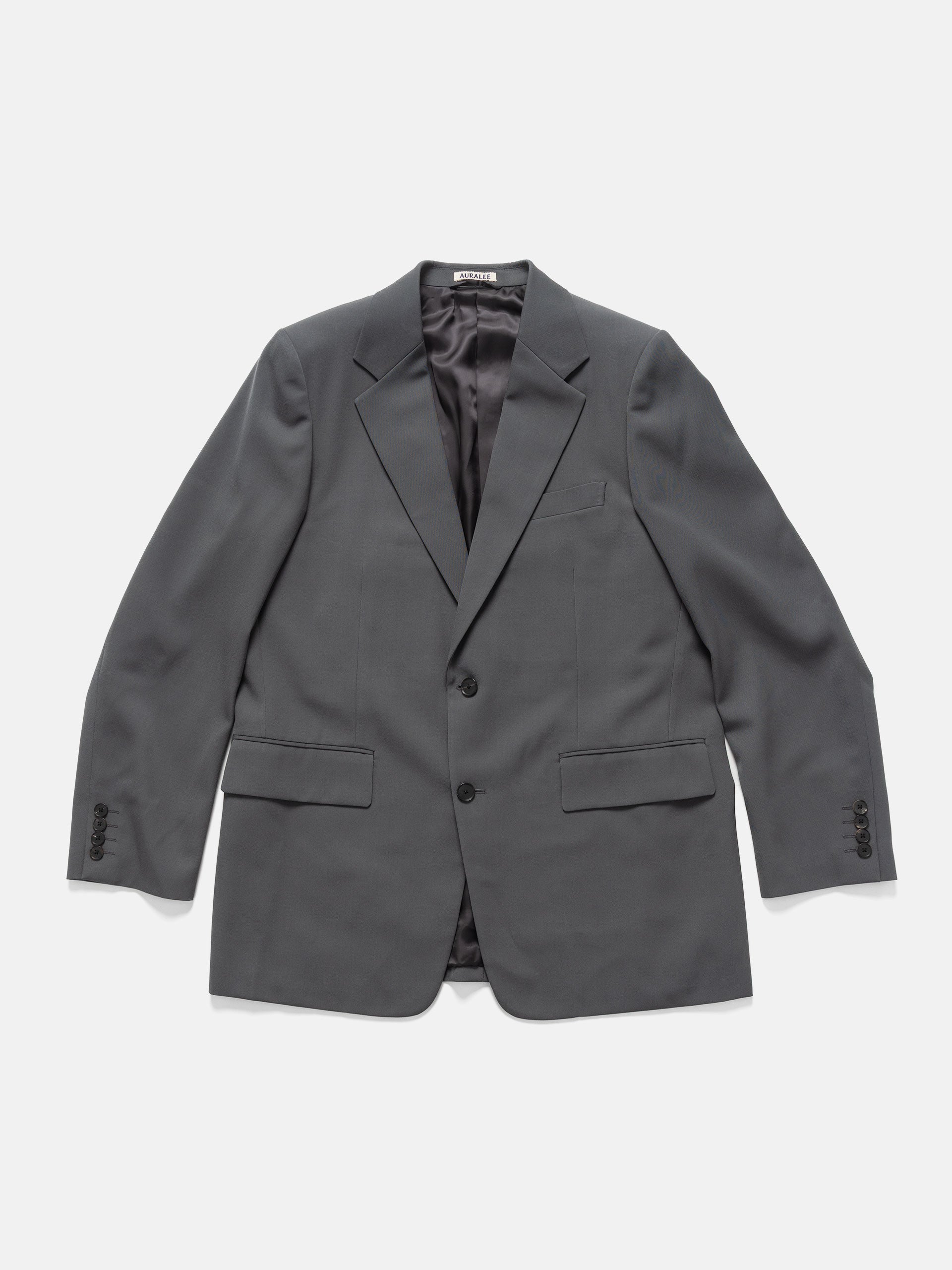 AURALEE Light Wool Max Gabardine Jacket Dark Gray | HAVEN