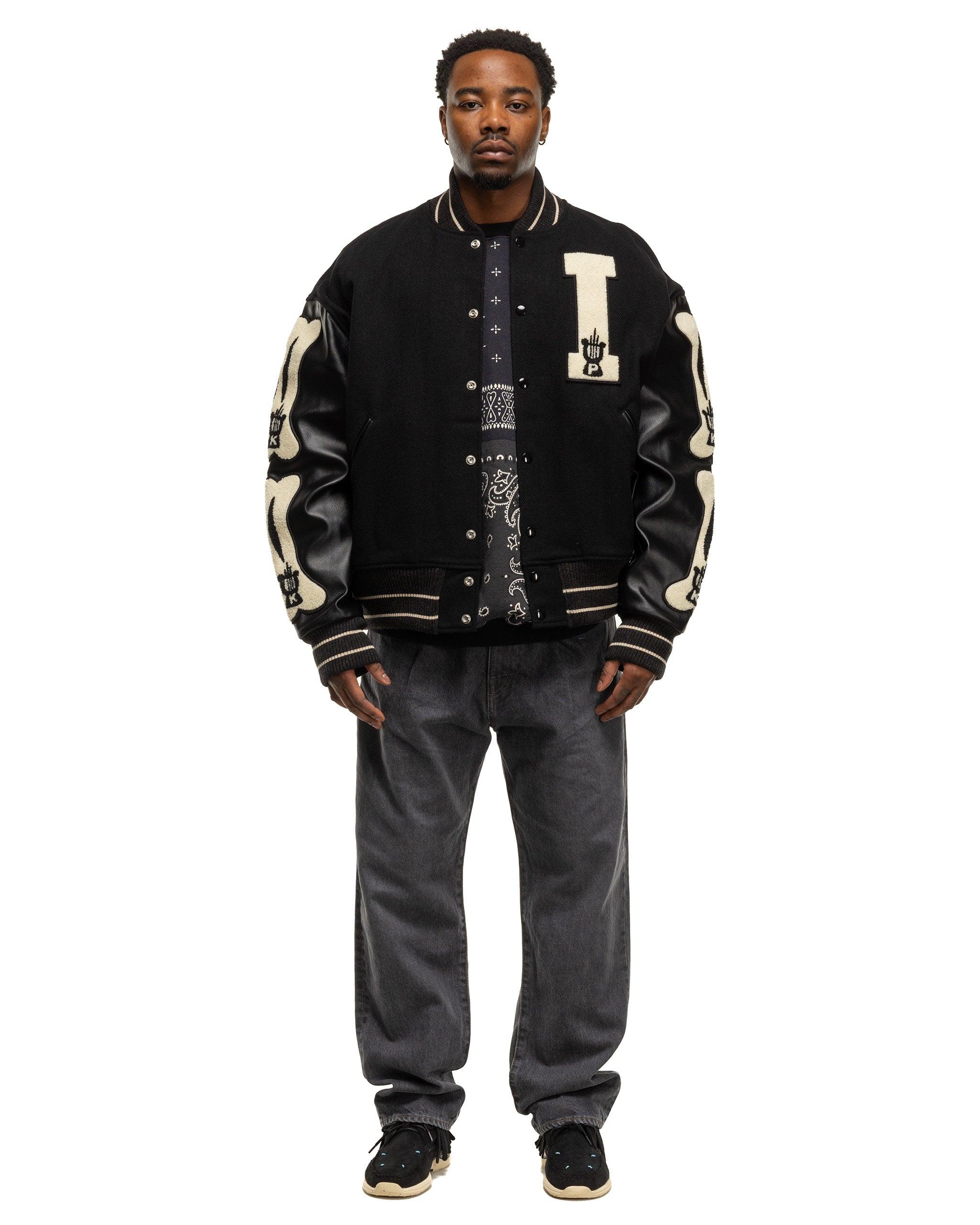 Wool I-FIVE Varsity JKT Black | HAVEN