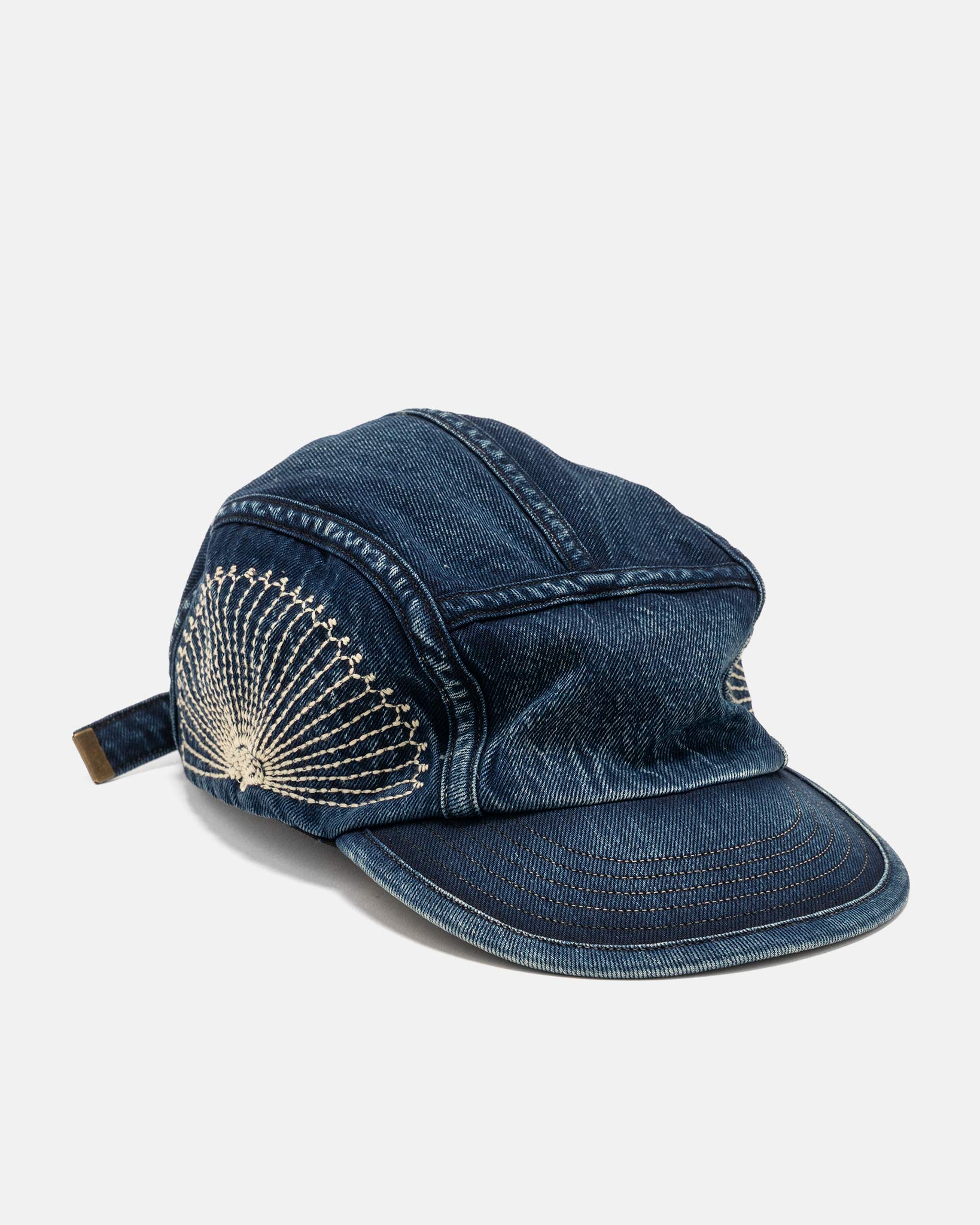 KAPITAL 10oz IDGxIDG Denim Camp Cap (FUROSHIKI Embroidery) Indigo