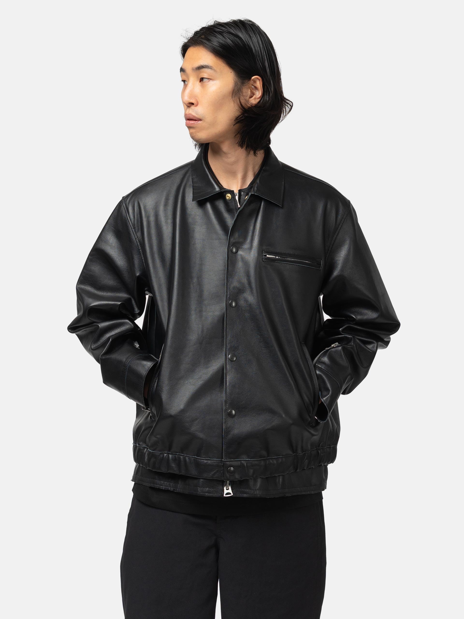 Leather Blouson Black | HAVEN