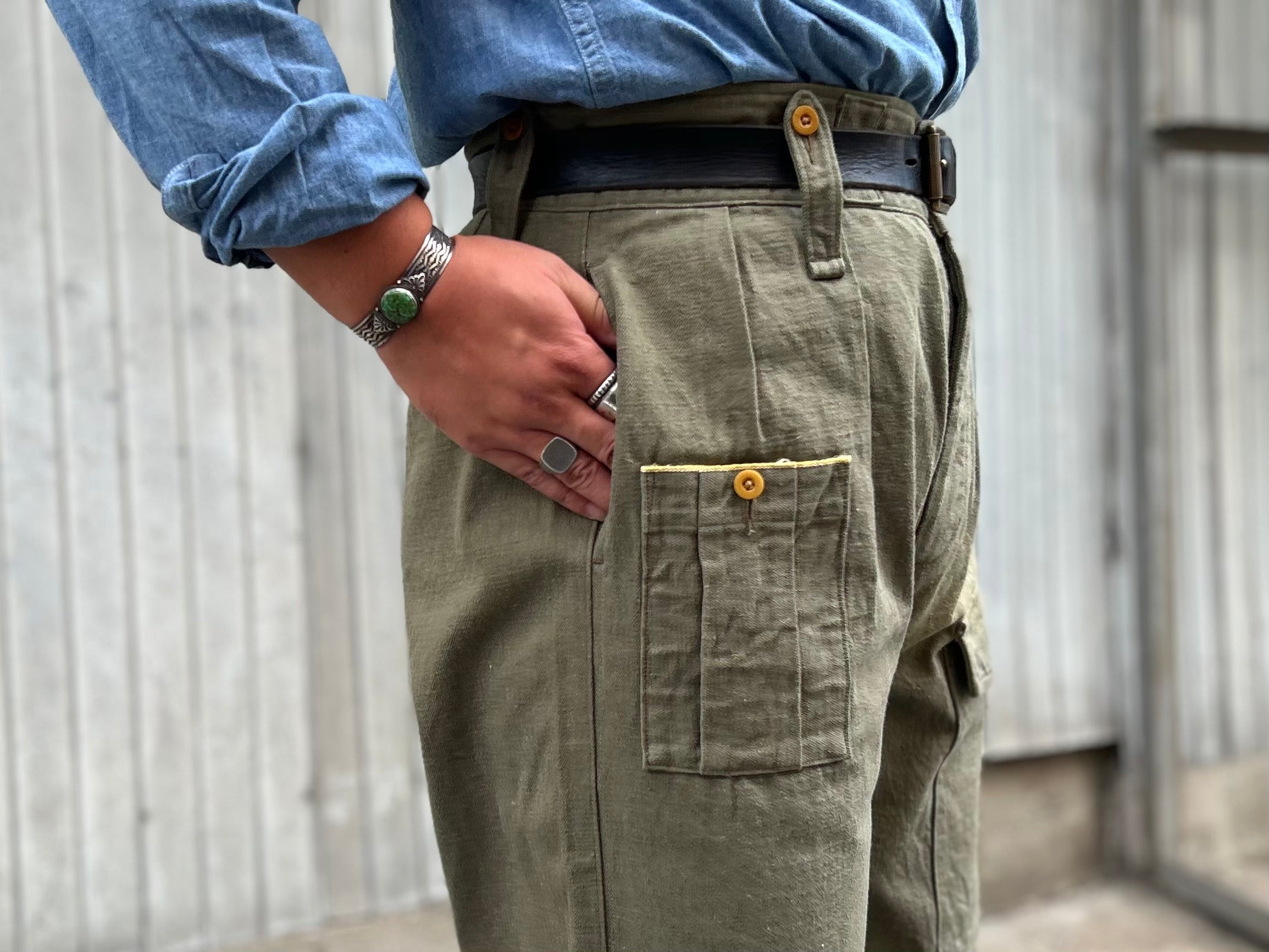 Nigel Cabourn denim pants》BRITISH ARMY PANT - LOOSE DENIM