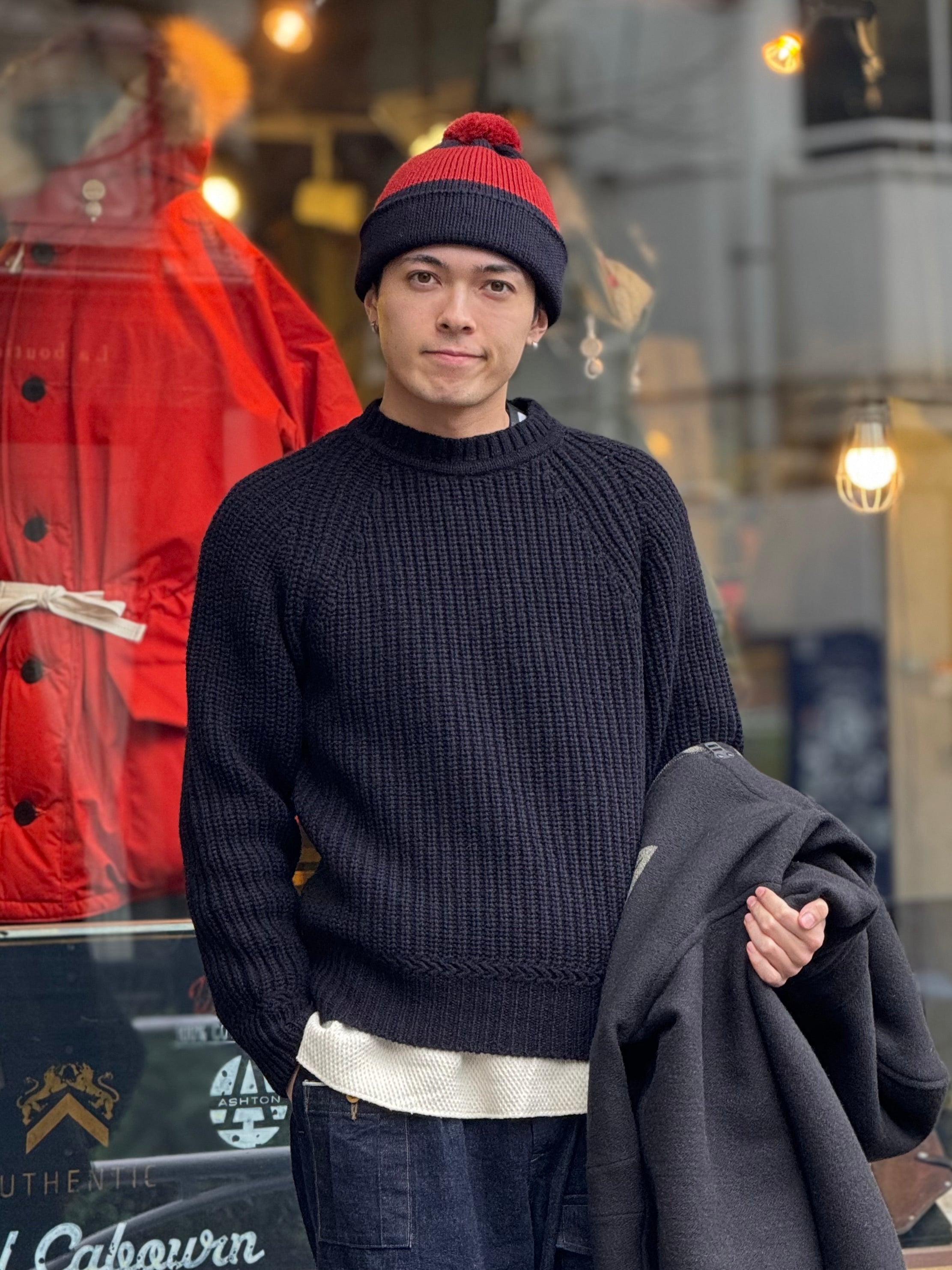 ナイジェルらしいビーニー》STRIPE BOBBLE HAT – ナイジェル・ケーボン